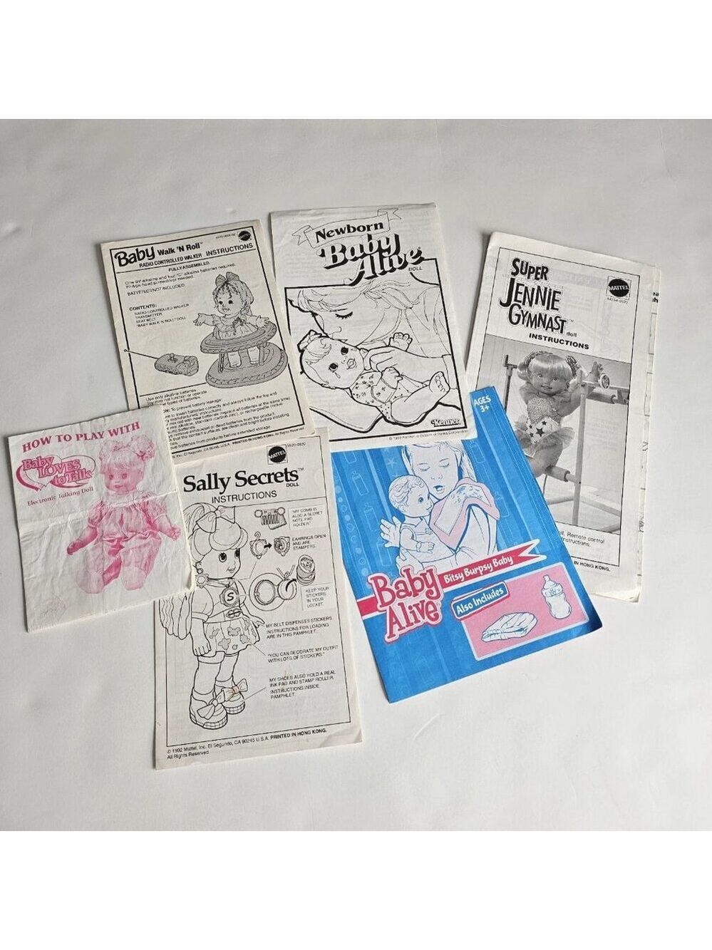 VINTAGE Barbie Mattel Doll Instruction Manual Ephemera 6pc Mixed Lot